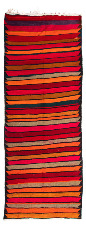 Tappeto corsia Tappeto Kelim - Vecchio - 350 x 150 cm - multicolore