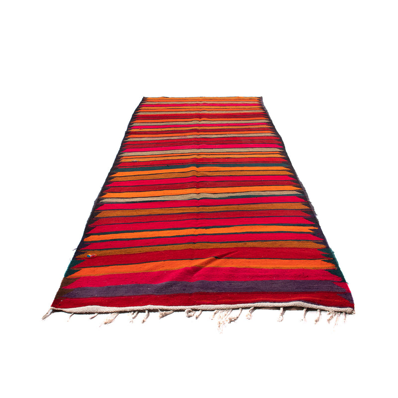 Tappeto corsia Tappeto Kelim - Vecchio - 350 x 150 cm - multicolore