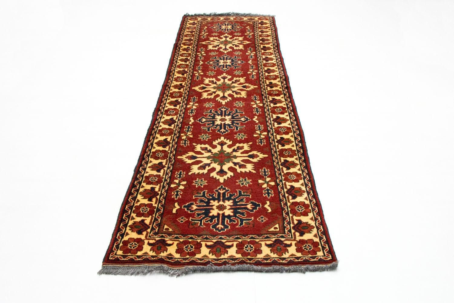 Tappeto corsia Tappeto afgano - Hatschlu - 297 x 84 cm - rosso