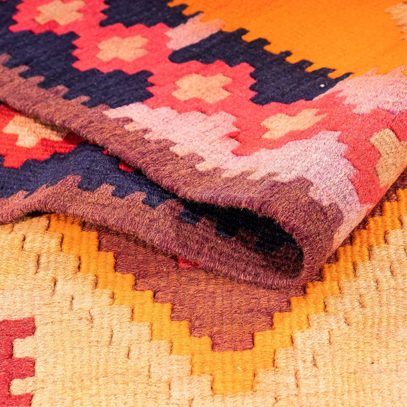 Tappeto corsia Tappeto Kelim - Vecchio - 320 x 155 cm - multicolore