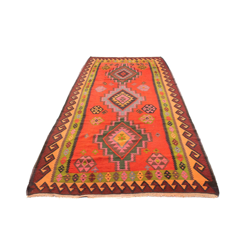 Tappeto corsia Tappeto Kelim - Vecchio - 330 x 155 cm - multicolore