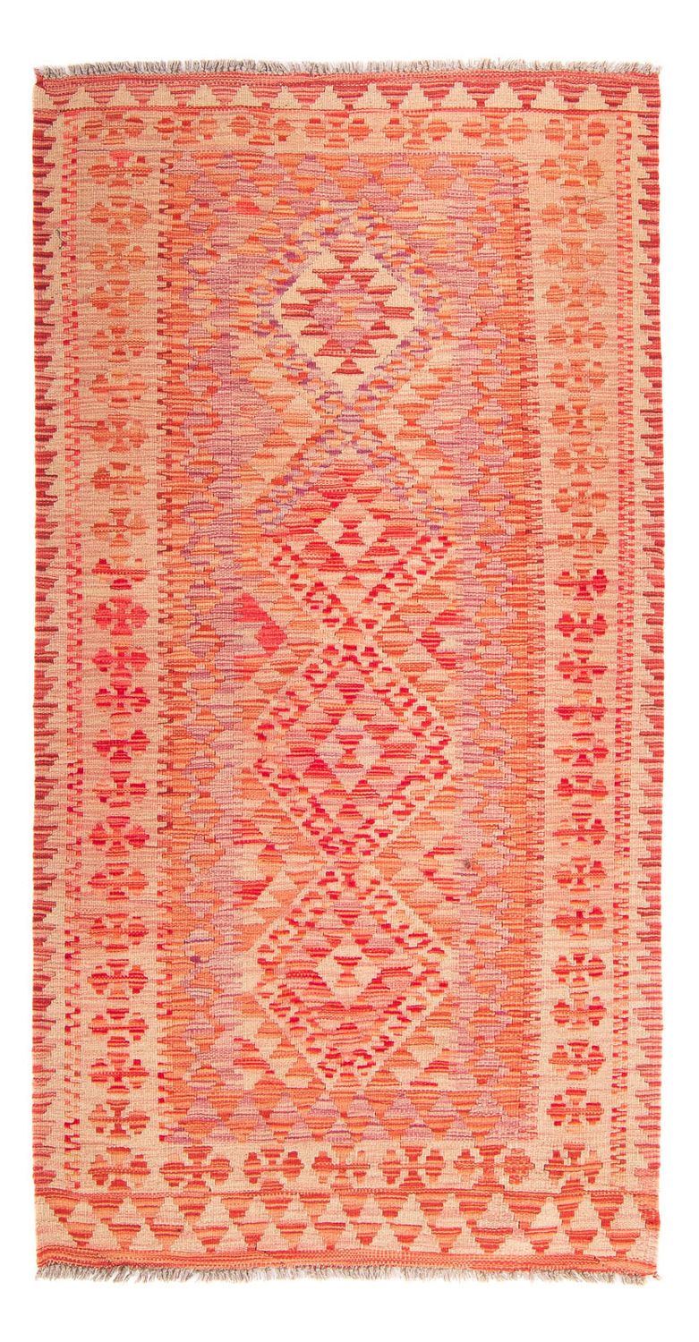 Tappeto Kelim - Splash - 185 x 101 cm - rosso chiaro