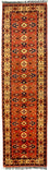 Tappeto corsia Tappeto afgano - Hatschlu - 305 x 84 cm - arancione