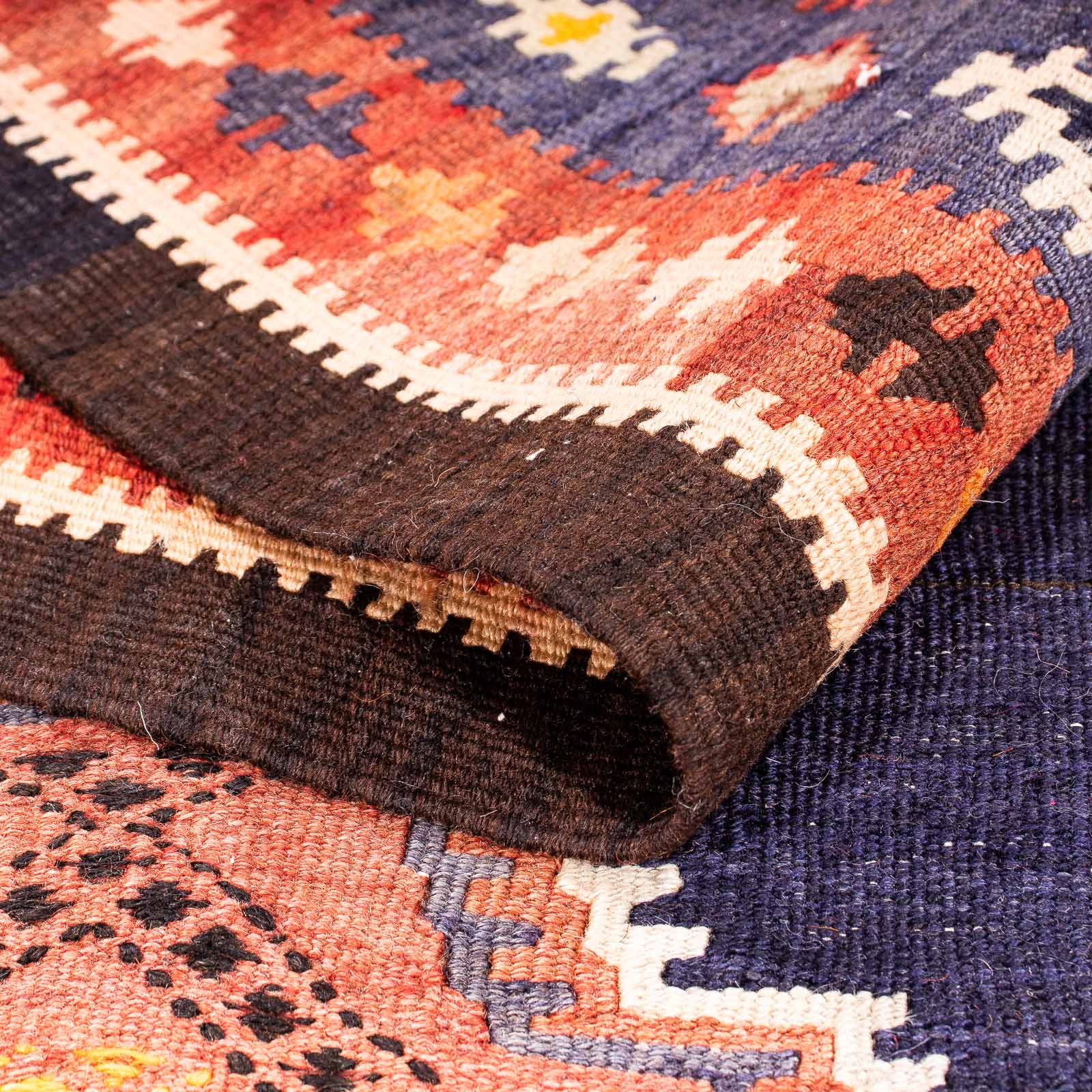 Tappeto corsia Tappeto Kelim - Vecchio - 330 x 120 cm - multicolore