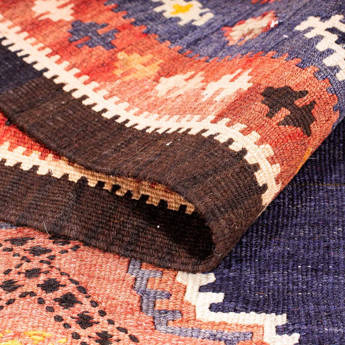 Tappeto corsia Tappeto Kelim - Vecchio - 330 x 120 cm - multicolore