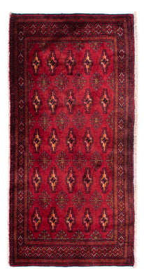 Tappeto Turkaman - 130 x 60 cm - rosso scuro