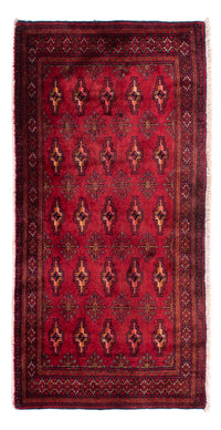 Tappeto Turkaman - 130 x 60 cm - rosso scuro