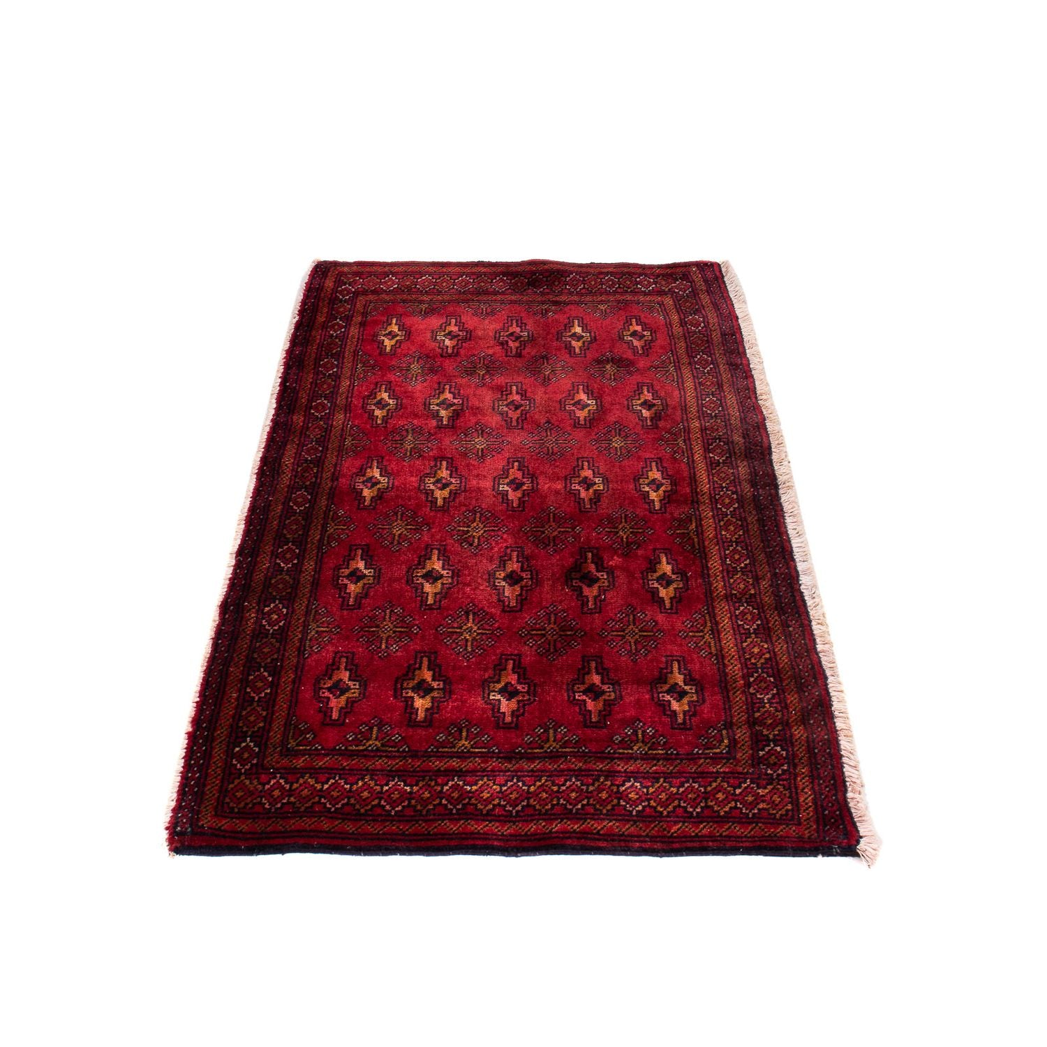 Tappeto Turkaman - 130 x 60 cm - rosso scuro