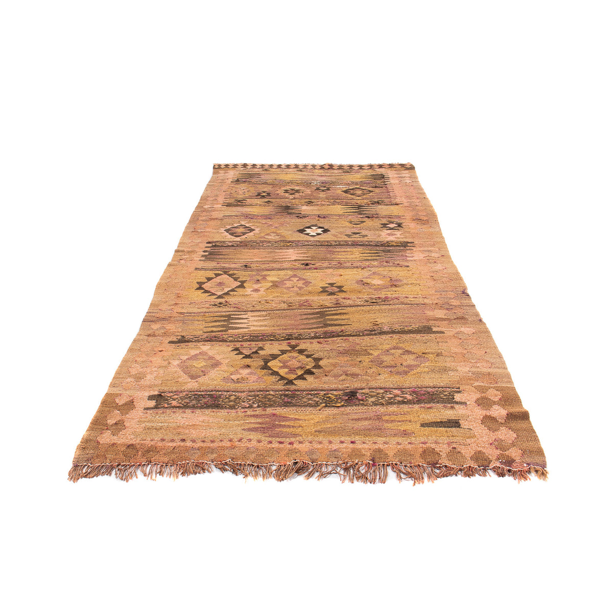 Tappeto corsia Tappeto Kelim - Vecchio - 260 x 110 cm - multicolore