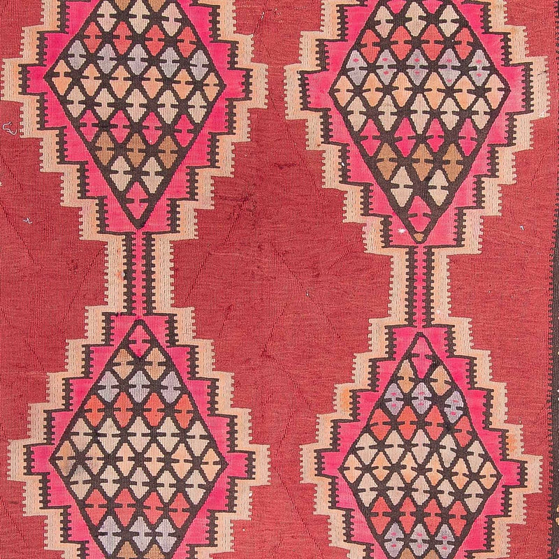Tappeto corsia Tappeto Kelim - Vecchio - 380 x 185 cm - rosso