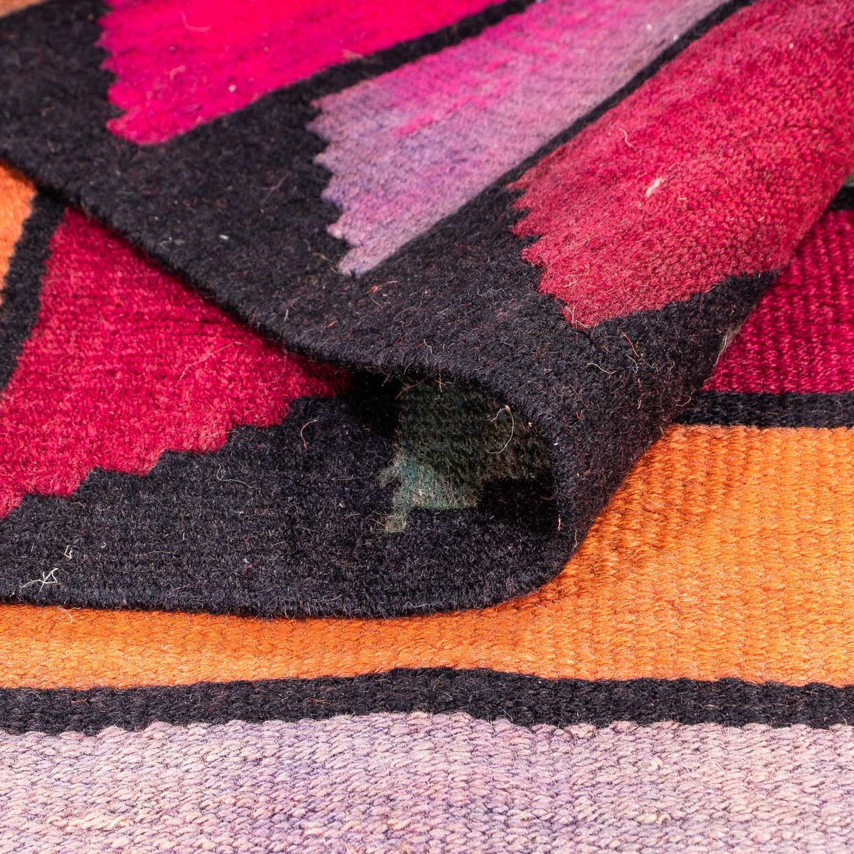 Tappeto corsia Tappeto Kelim - Vecchio - 330 x 150 cm - multicolore