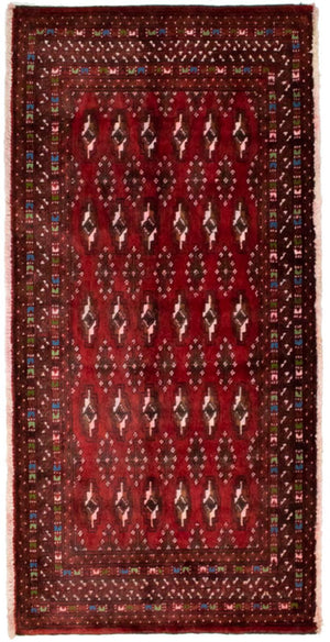 Tappeto Turkaman - 130 x 60 cm - rosso