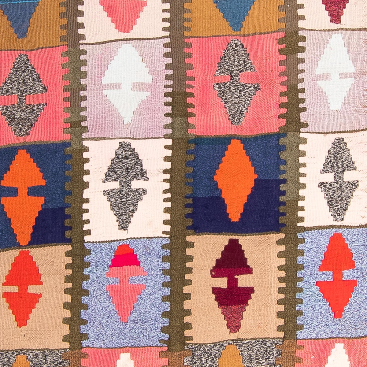 Tappeto corsia Tappeto Kelim - Vecchio - 345 x 122 cm - multicolore