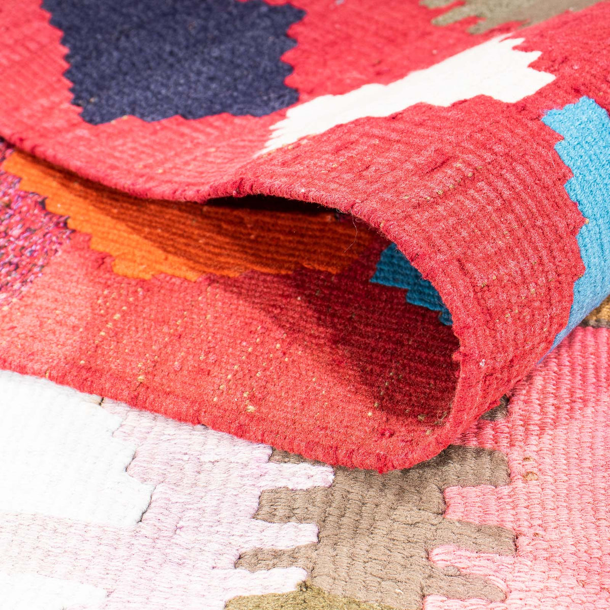 Tappeto corsia Tappeto Kelim - Vecchio - 345 x 122 cm - multicolore