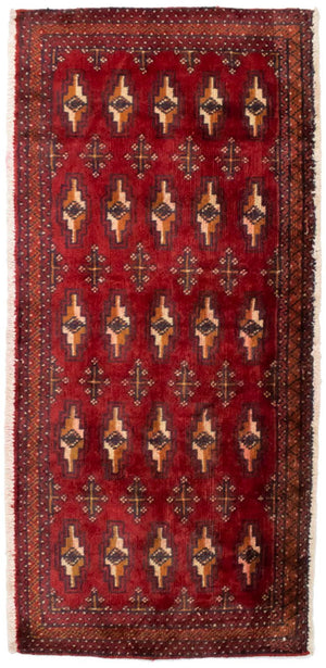 Tappeto Turkaman - 130 x 60 cm - rosso