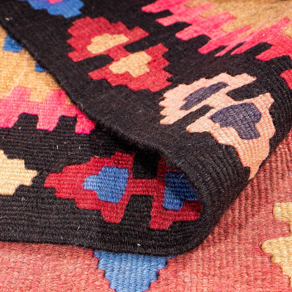 Tappeto corsia Tappeto Kelim - Vecchio - 330 x 145 cm - multicolore