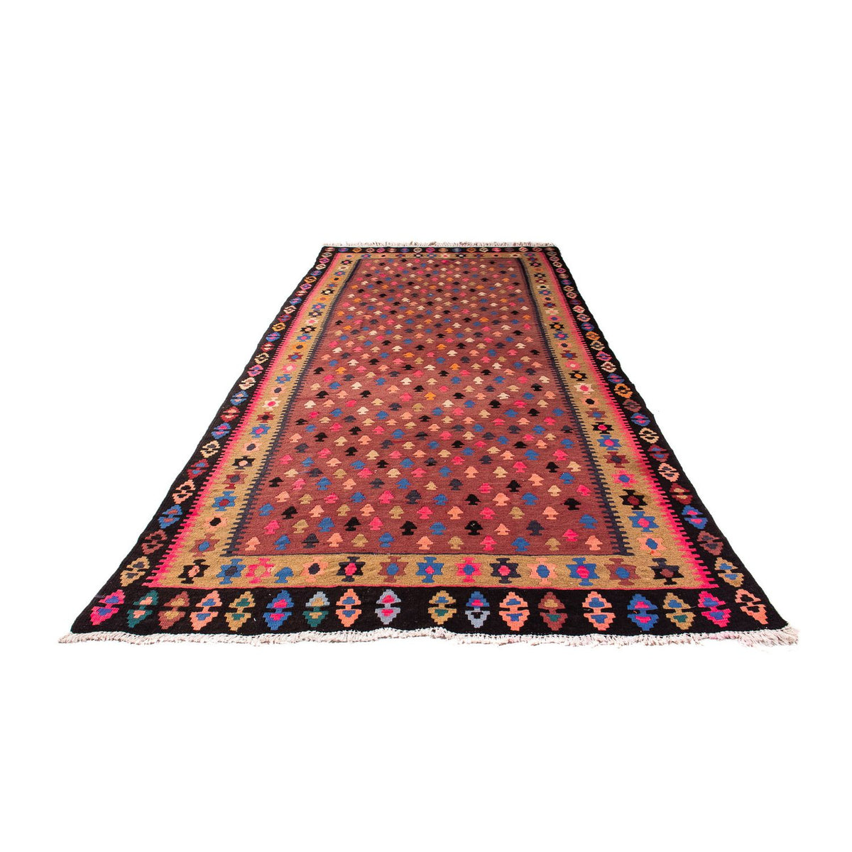 Tappeto corsia Tappeto Kelim - Vecchio - 330 x 145 cm - multicolore
