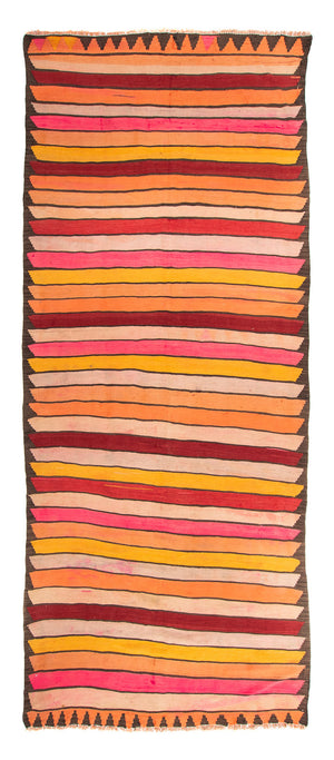 Tappeto corsia Tappeto Kelim - Vecchio - 370 x 160 cm - multicolore