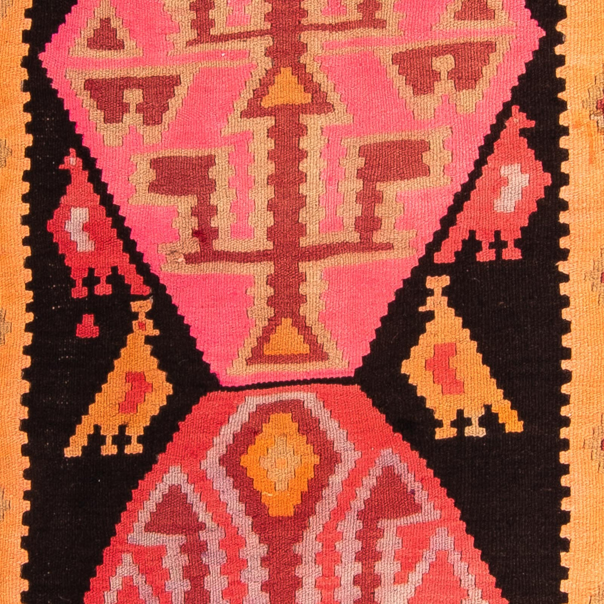 Tappeto corsia Tappeto Kelim - Vecchio - 265 x 110 cm - multicolore