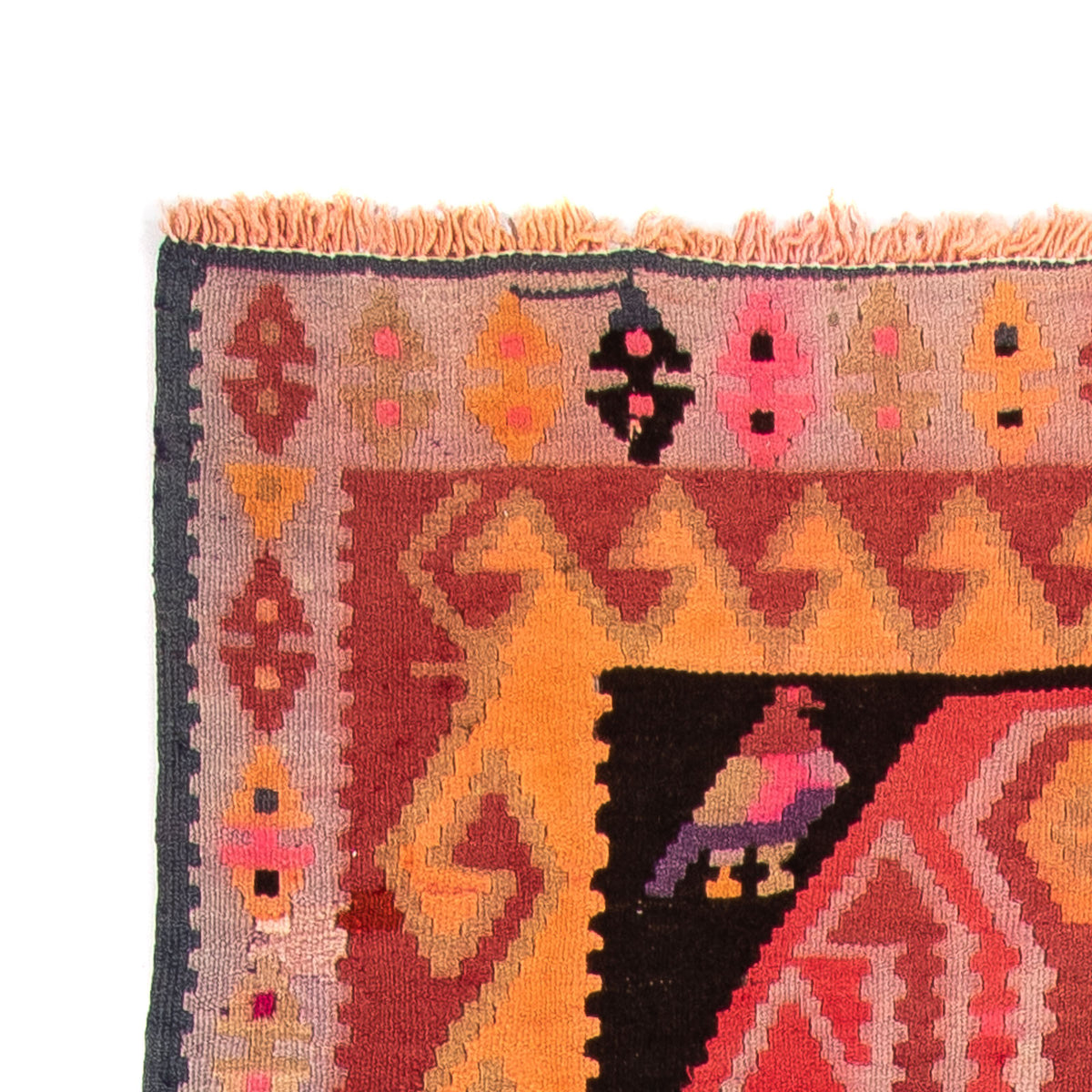 Tappeto corsia Tappeto Kelim - Vecchio - 265 x 110 cm - multicolore