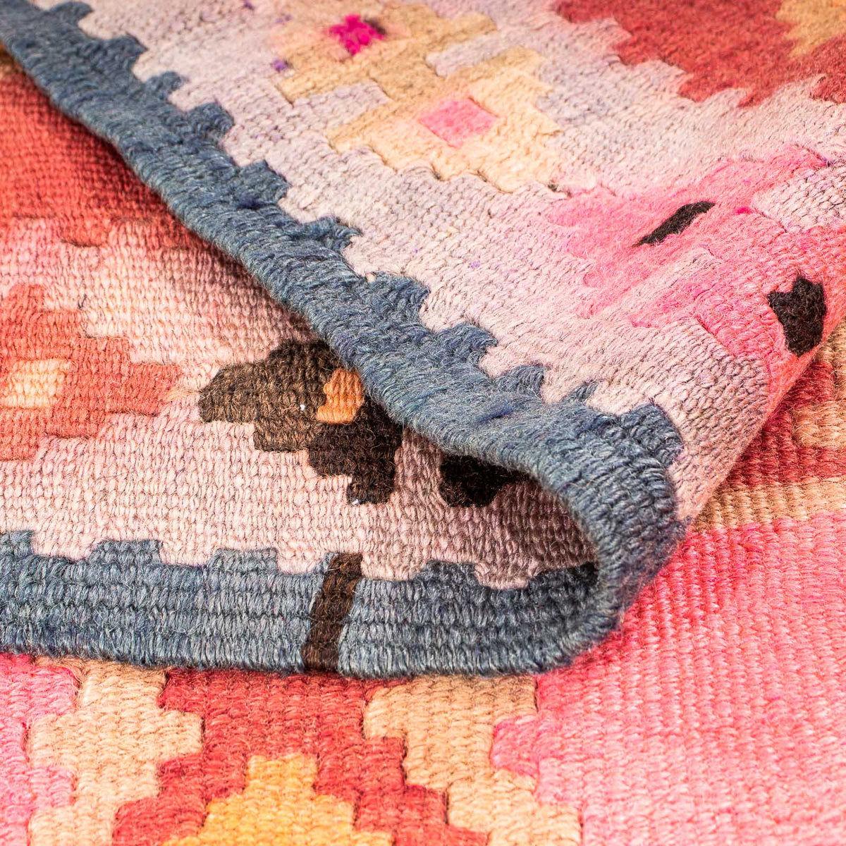 Tappeto corsia Tappeto Kelim - Vecchio - 265 x 110 cm - multicolore