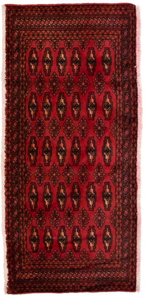 Tappeto Turkaman - 130 x 60 cm - rosso