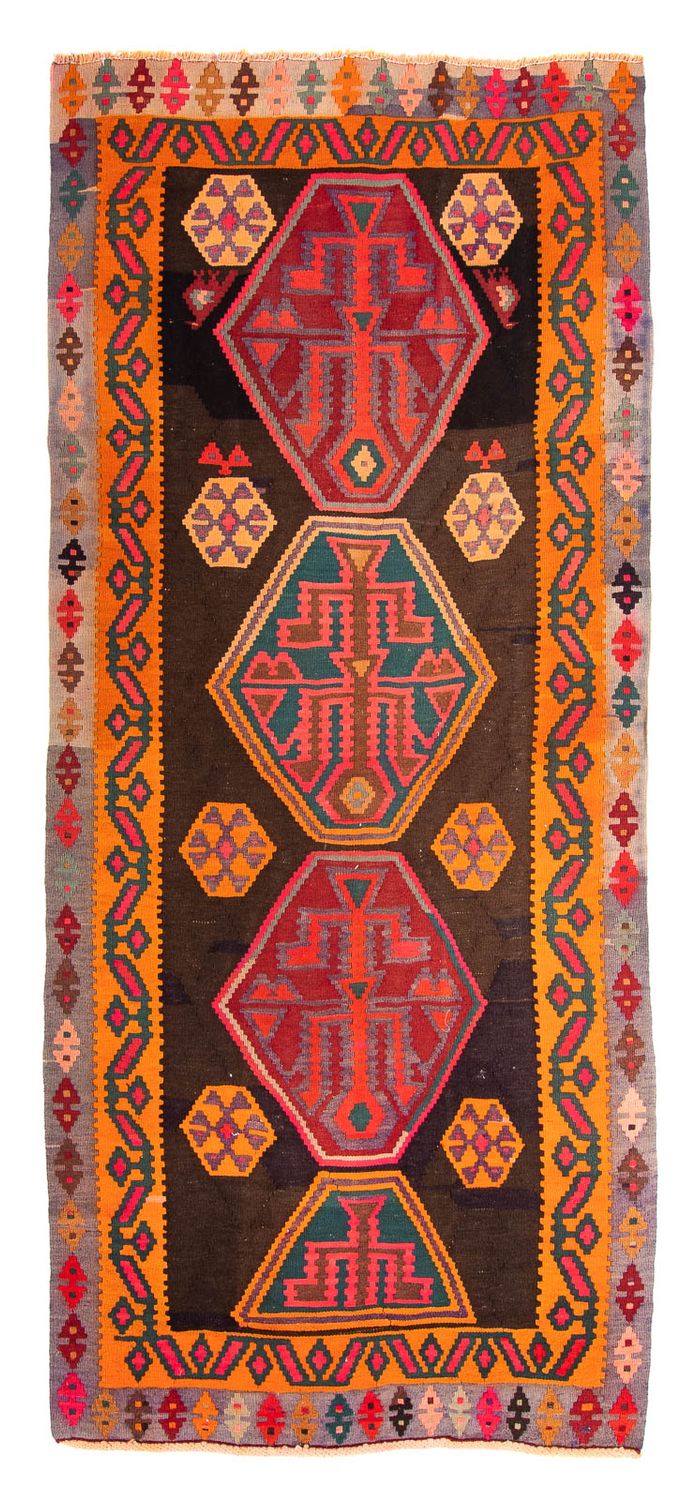 Tappeto corsia Tappeto Kelim - Vecchio - 330 x 155 cm - multicolore