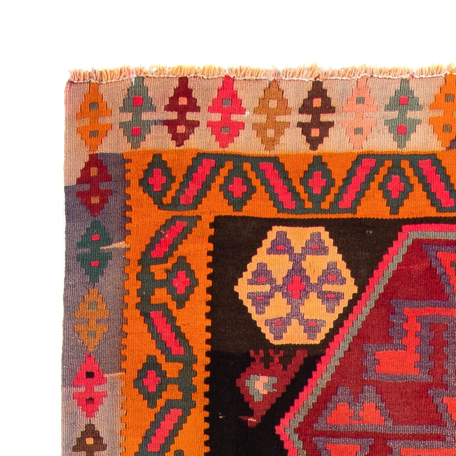 Tappeto corsia Tappeto Kelim - Vecchio - 330 x 155 cm - multicolore