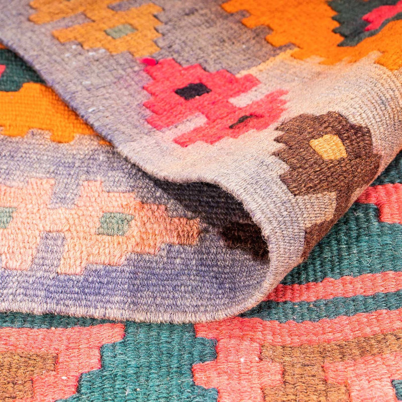 Tappeto corsia Tappeto Kelim - Vecchio - 330 x 155 cm - multicolore