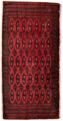 Tappeto Turkaman - 130 x 60 cm - rosso