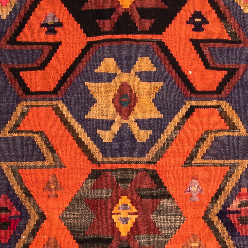 Tappeto corsia Tappeto Kelim - Vecchio - 220 x 110 cm - multicolore