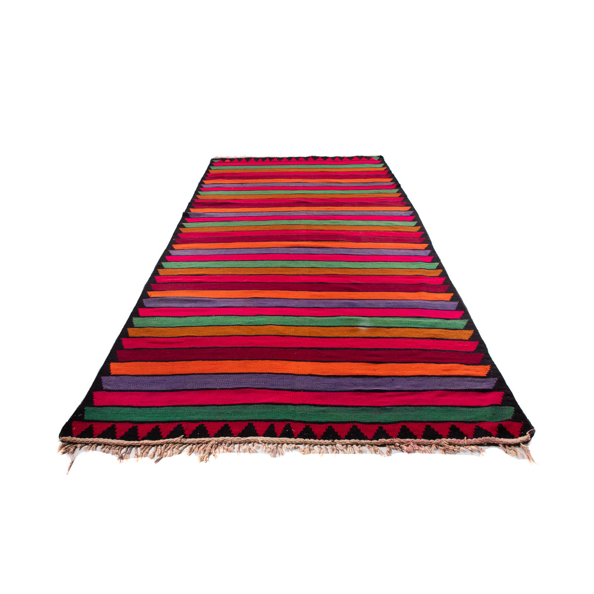 Tappeto corsia Tappeto Kelim - Vecchio - 350 x 185 cm - multicolore