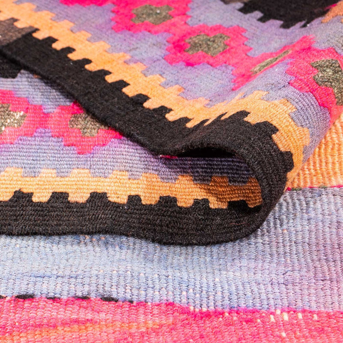 Tappeto corsia Tappeto Kelim - Vecchio - 340 x 140 cm - multicolore