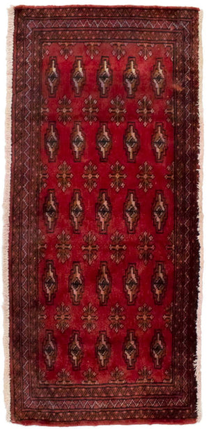 Tappeto Turkaman - 130 x 60 cm - rosso