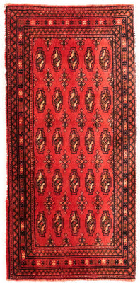 Tappeto corsia Tappeto Turkaman - 100 x 50 cm - rosso