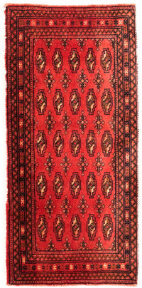 Tappeto corsia Tappeto Turkaman - 100 x 50 cm - rosso