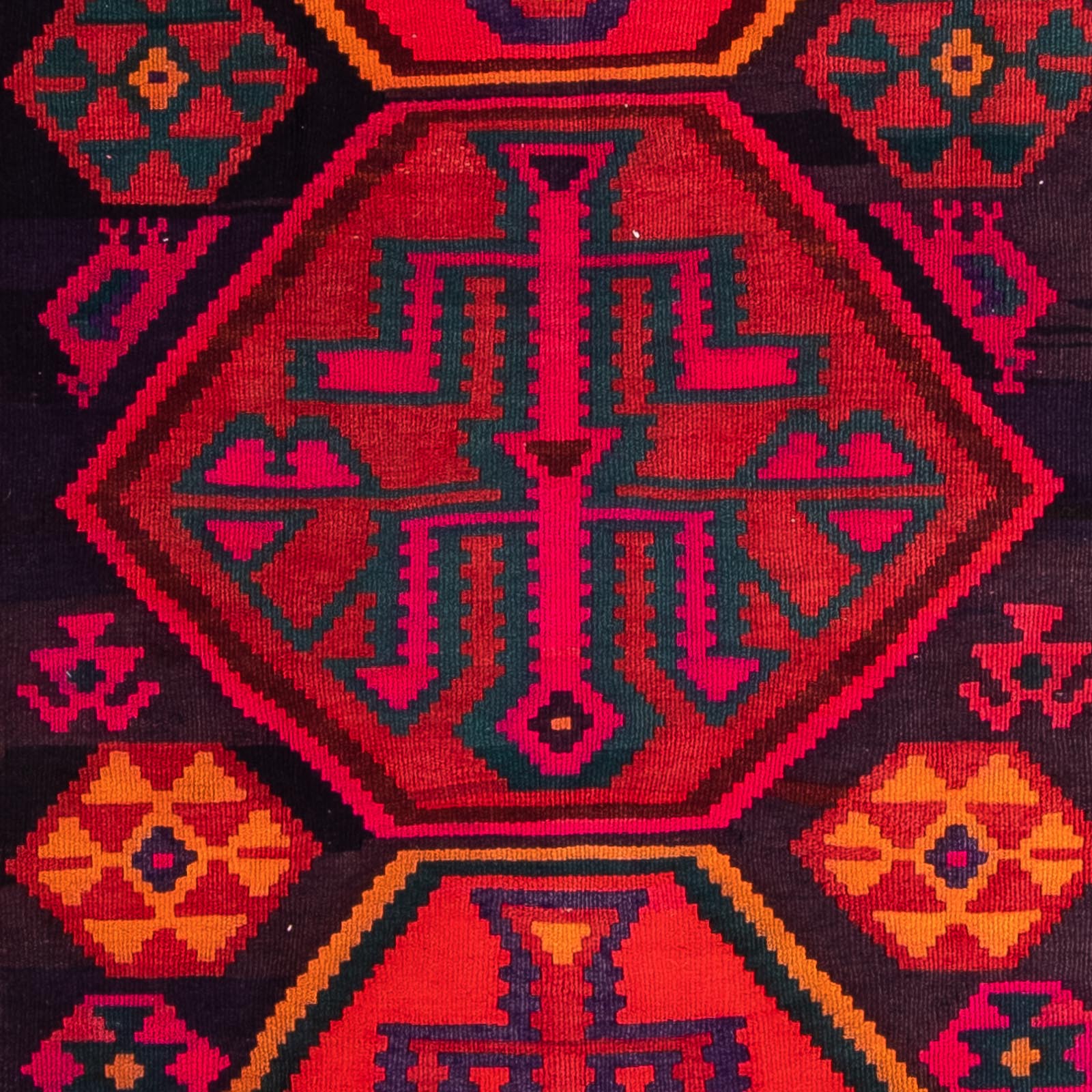 Tappeto corsia Tappeto Kelim - Vecchio - 345 x 150 cm - multicolore