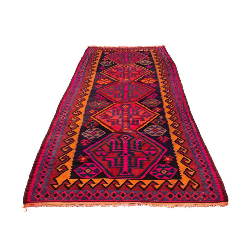 Tappeto corsia Tappeto Kelim - Vecchio - 345 x 150 cm - multicolore