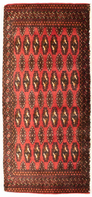 Tappeto corsia Tappeto Turkaman - 100 x 50 cm - rosso