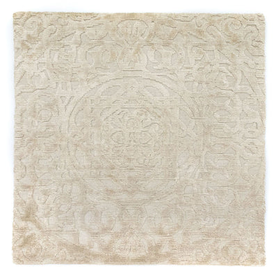 Tappeto di lana quadrato  - 67 x 66 cm - beige