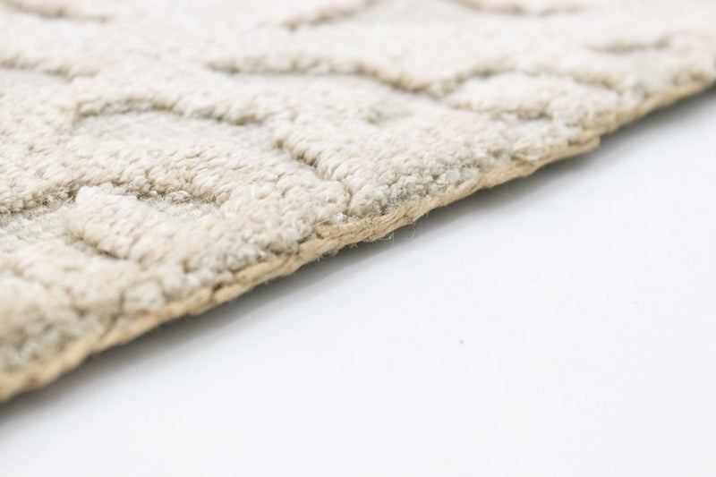 Tappeto di lana quadrato  - 67 x 66 cm - beige