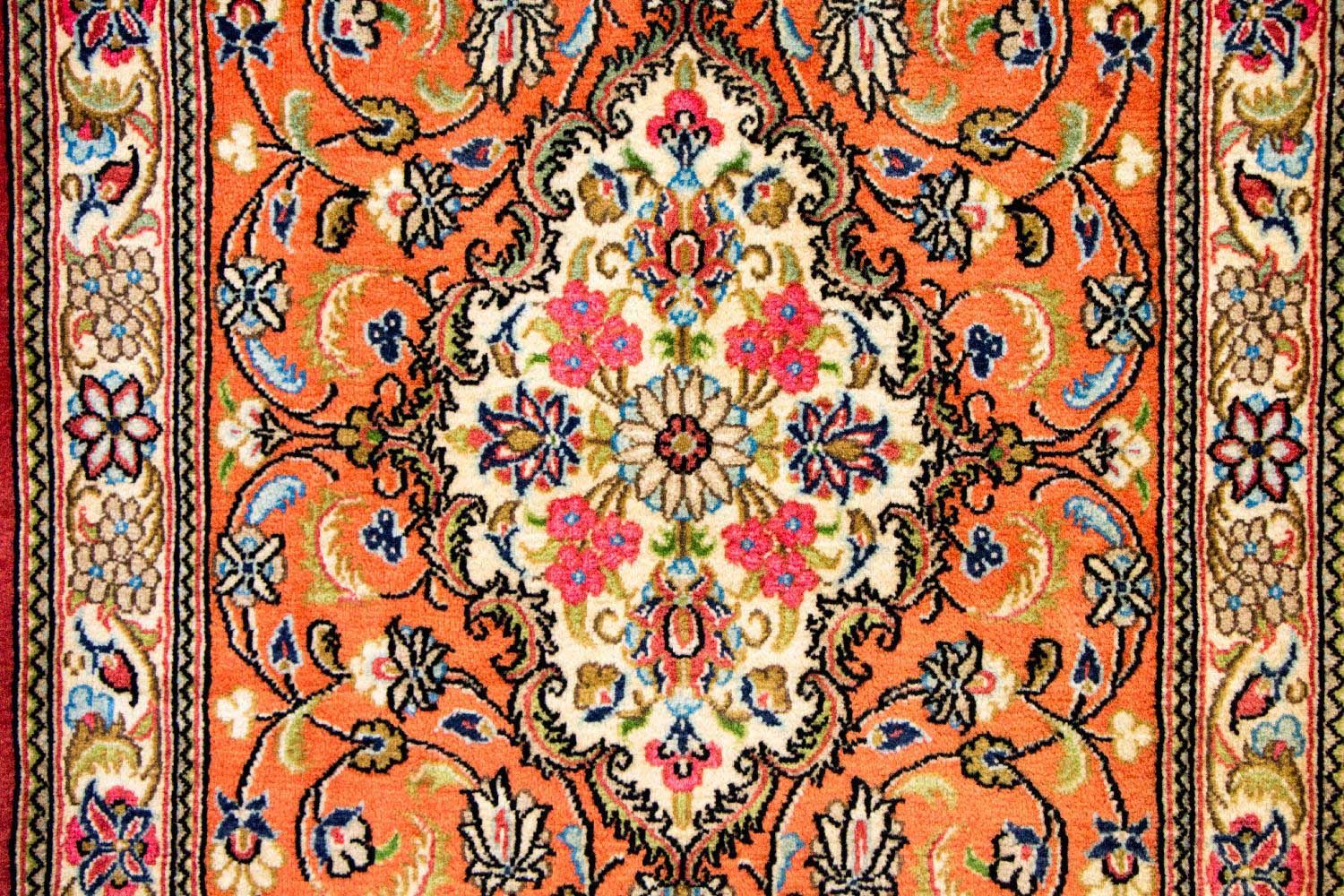 Tappeto corsia Tappeto Persero - Ghom - 213 x 70 cm - arancione