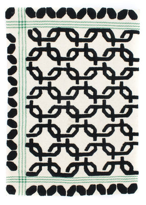 Tappeto di lana - 132 x 95 cm - beige