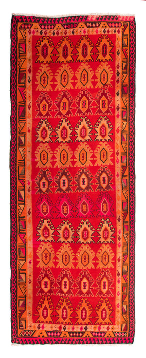 Tappeto corsia Tappeto Kelim - Vecchio - 395 x 155 cm - multicolore