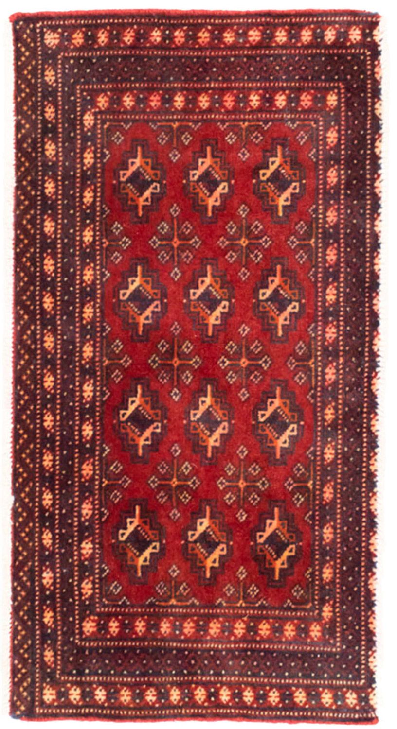 Tappeto corsia Tappeto Turkaman - 100 x 50 cm - rosso