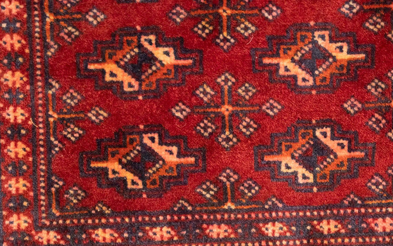 Tappeto corsia Tappeto Turkaman - 100 x 50 cm - rosso