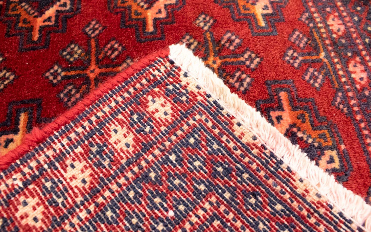 Tappeto corsia Tappeto Turkaman - 100 x 50 cm - rosso