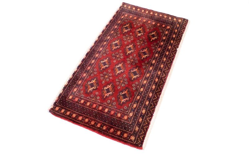 Tappeto corsia Tappeto Turkaman - 100 x 50 cm - rosso