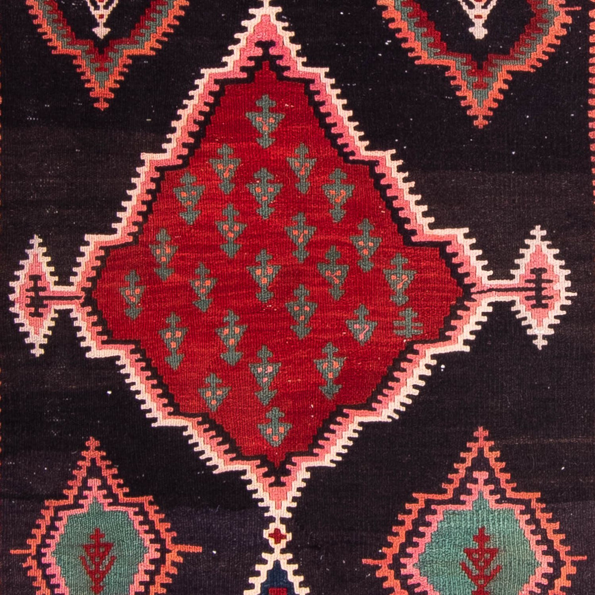 Tappeto corsia Tappeto Kelim - Vecchio - 370 x 100 cm - multicolore