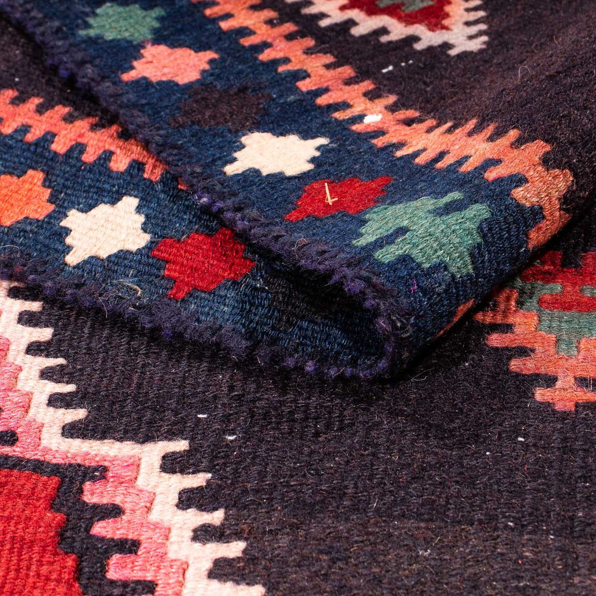 Tappeto corsia Tappeto Kelim - Vecchio - 370 x 100 cm - multicolore